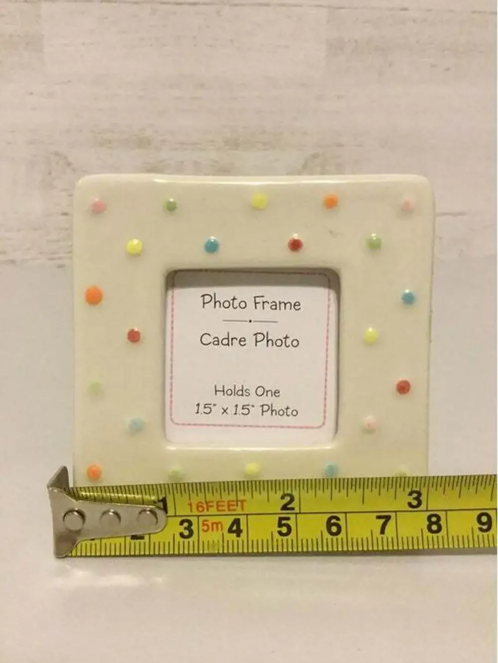 Pastel Dots Mini Photo Frame Nursery Desk Playroom Baby Shower Wedding Kawaii